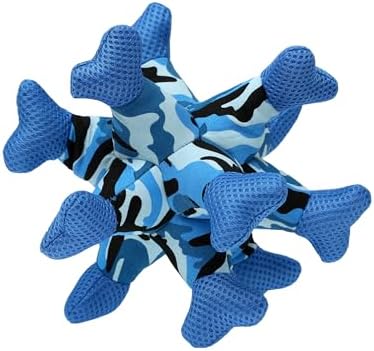 Interactive Dog Toy Bundle: Squeaky Chew Toys, Teeth Cleaning Bone, and Tug of War Fun for Dogs of All Sizes in Blue